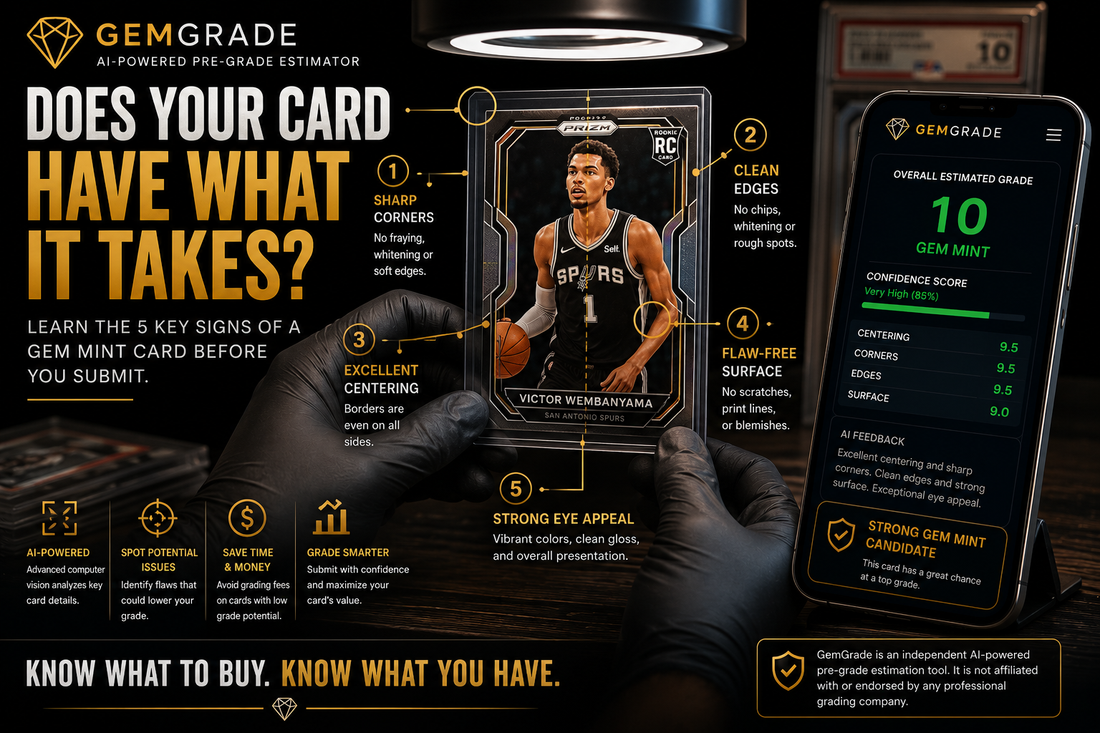 How to Tell If Your Sports Card Has a Chance at a Gem Mint Grade