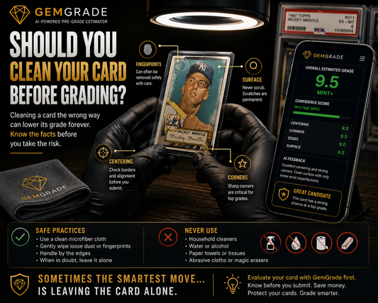 Should You Clean a Sports Card Before Grading?